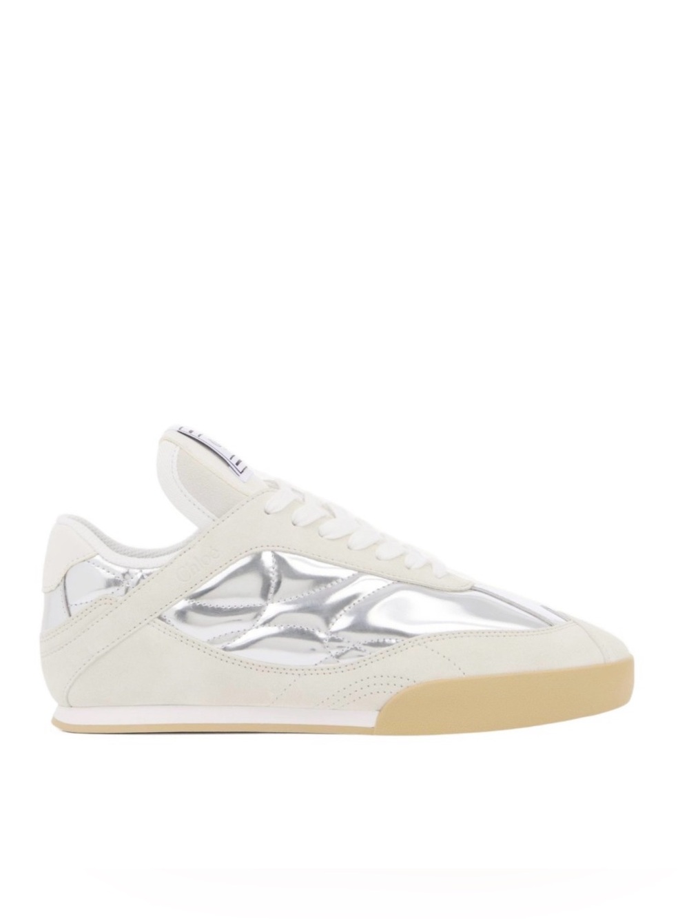 Chloé Silver Metallic Kick Sneakers - Picture 2 of 4